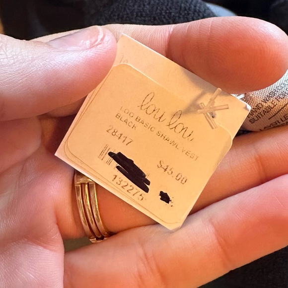 LOOK Black Shawl Vest NWT - Picture 5 of 11